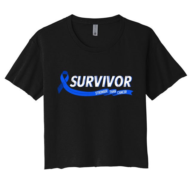 Survivor Stronger Than Cancer Colon Cancer Awareness Gift Crop Top