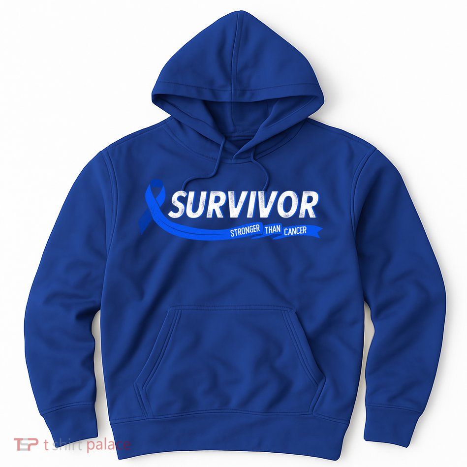 Survivor Stronger Than Cancer Colon Cancer Awareness Gift Hoodie
