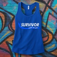Survivor Stronger Than Cancer Colon Cancer Awareness Gift Womens Tank Top