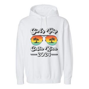 Summer Sunglasses Trip 2024 Costa Rica Beach Gift Garment-Dyed Fleece Hoodie