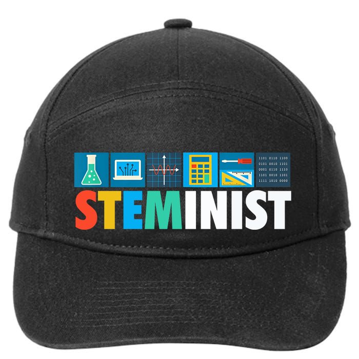 Steminist Science Technology Engineering Math Stem 7-Panel Snapback Hat