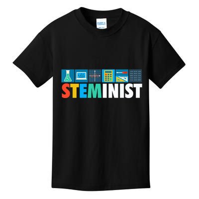 Steminist Science Technology Engineering Math Stem Kids T-Shirt