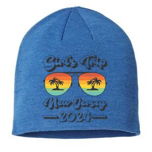 Summer Sunglasses Trip 2024 New Jersey Beach Cute Gift Sustainable Beanie