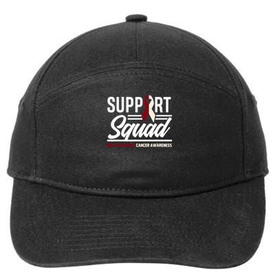 Support Squad Throat Oral Head & Neck Cancer Awareness 7-Panel Snapback Hat