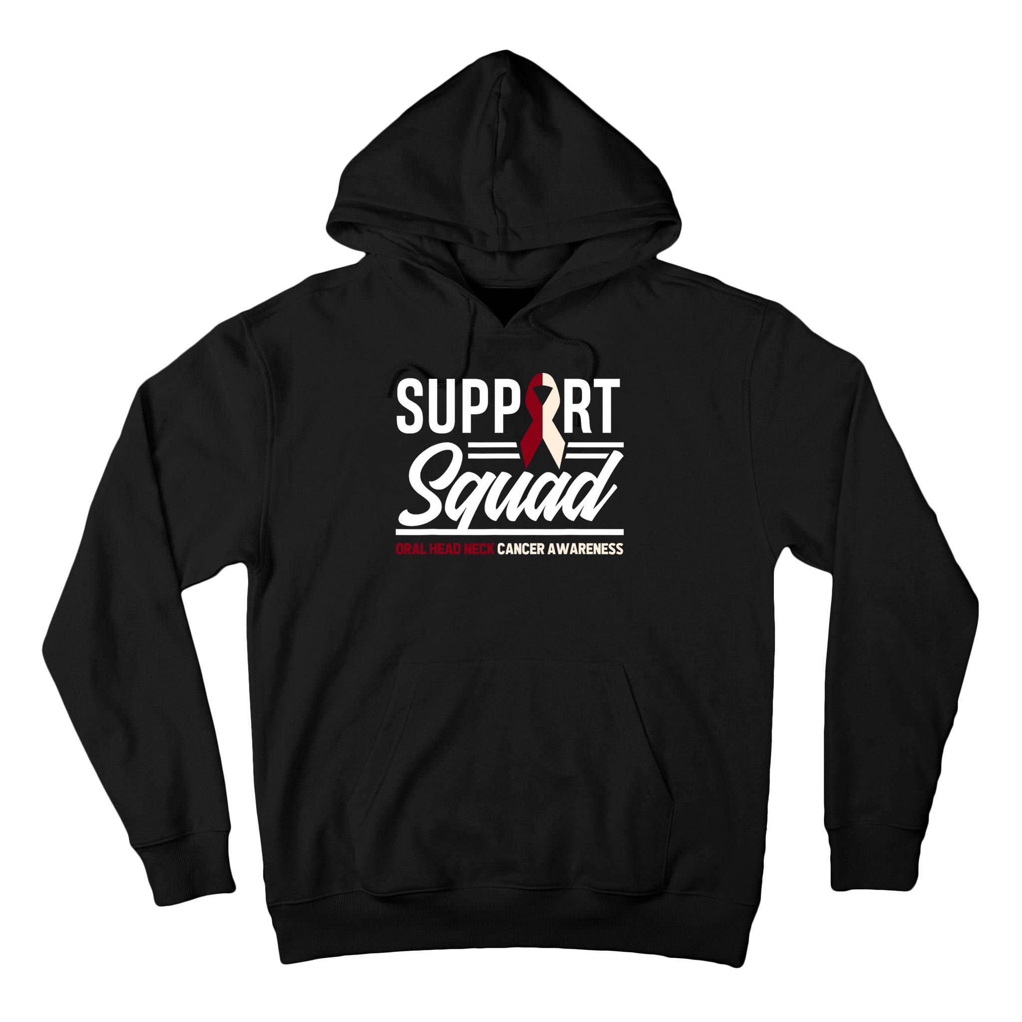 Support Squad Throat Oral Head & Neck Cancer Awareness Tall Hoodie