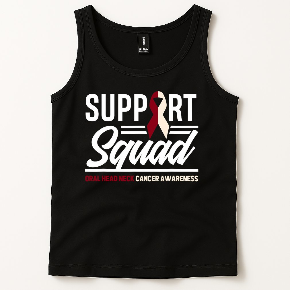 Support Squad Throat Oral Head & Neck Cancer Awareness Tank Top