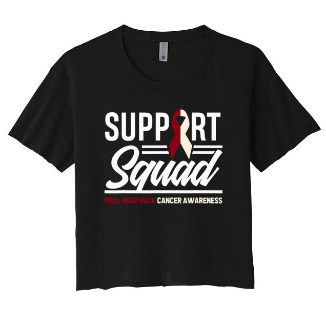 Support Squad Throat Oral Head & Neck Cancer Awareness Crop Top