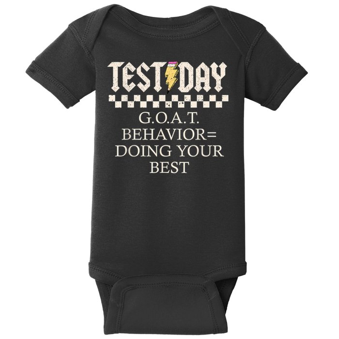 Staar State Testing Day Motivation Behavior Doing Your Best Baby Bodysuit
