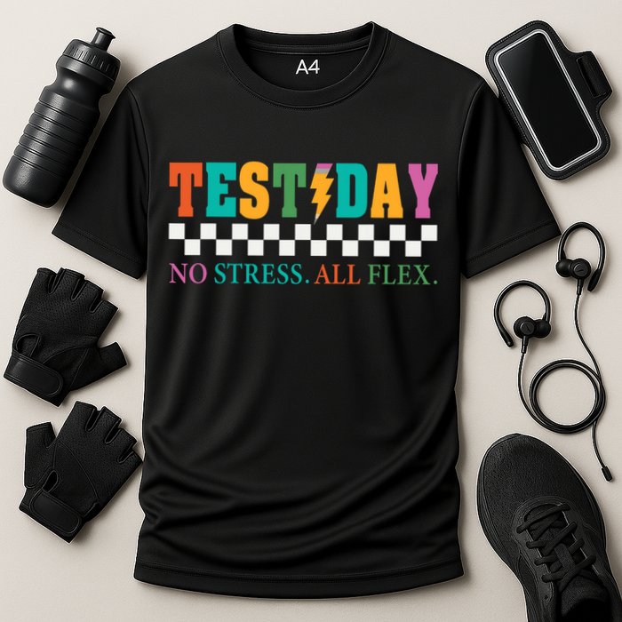 Staar State Testing Day Motivation No Stress All Flex  Cooling Performance Crew T-Shirt