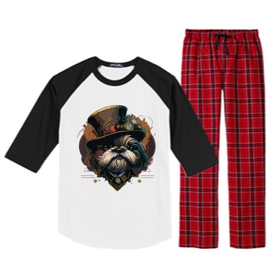 Steampunk Shih Tzu Raglan Sleeve Pajama Set