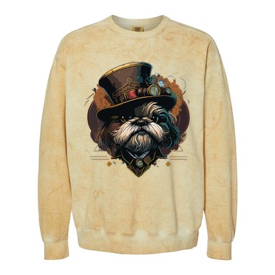 Steampunk Shih Tzu Colorblast Crewneck Sweatshirt