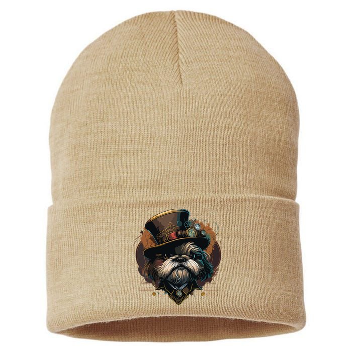 Steampunk Shih Tzu Sustainable Knit Beanie