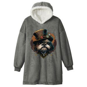 Steampunk Shih Tzu Hooded Wearable Blanket