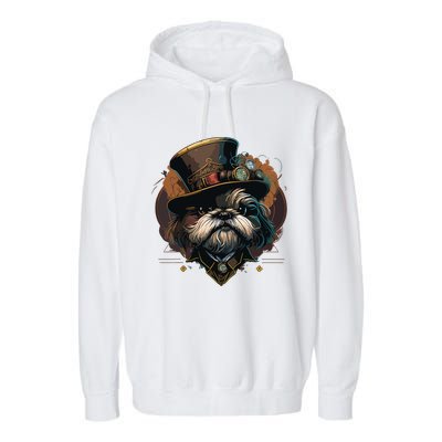 Steampunk Shih Tzu Garment-Dyed Fleece Hoodie