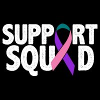 Thyroid Cancer Support Squad Teal Purple Pink Ribbon Flatbill Hat