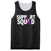 Thyroid Cancer Support Squad Teal Purple Pink Ribbon Mesh Reversible Basketball Jersey Tank