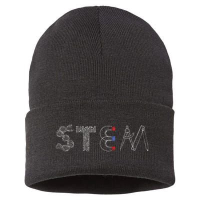 Stem Science Technology Engineering Math Teacher Student Sustainable Knit Beanie