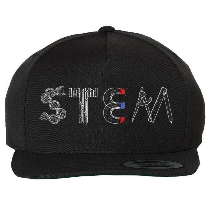 Stem Science Technology Engineering Math Teacher Student Wool Snapback Cap