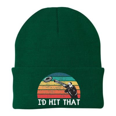 Skeet Shooting Trap Sporting Clay Target Vintage Sunset Knit Cap Winter Beanie