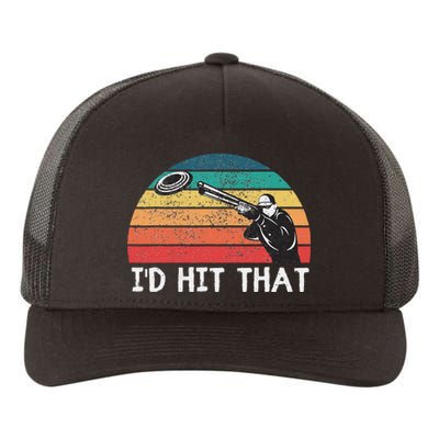 Skeet Shooting Trap Sporting Clay Target Vintage Sunset Yupoong Adult 5-Panel Trucker Hat