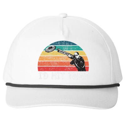 Skeet Shooting Trap Sporting Clay Target Vintage Sunset Snapback Five-Panel Rope Hat