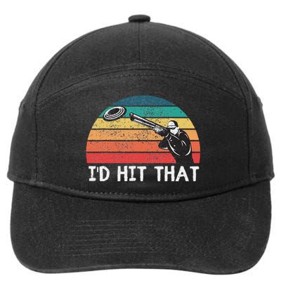 Skeet Shooting Trap Sporting Clay Target Vintage Sunset 7-Panel Snapback Hat