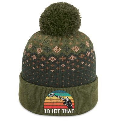 Skeet Shooting Trap Sporting Clay Target Vintage Sunset The Baniff Cuffed Pom Beanie