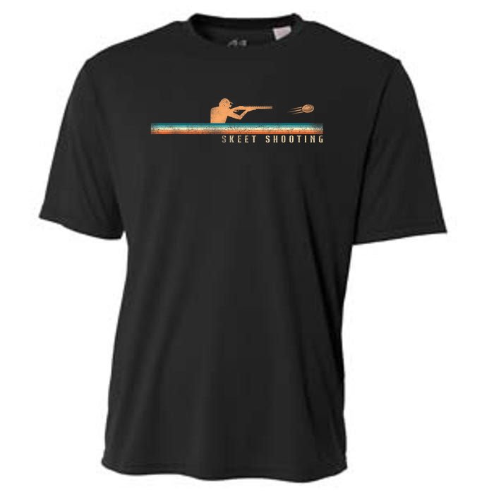 Shotgun Skeet Trap Clay Pigeon Shooting Retro Vintage Skeet Cooling Performance Crew T-Shirt