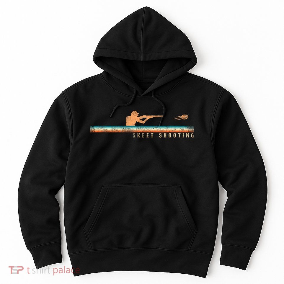 Shotgun Skeet Trap Clay Pigeon Shooting Retro Vintage Skeet Hoodie