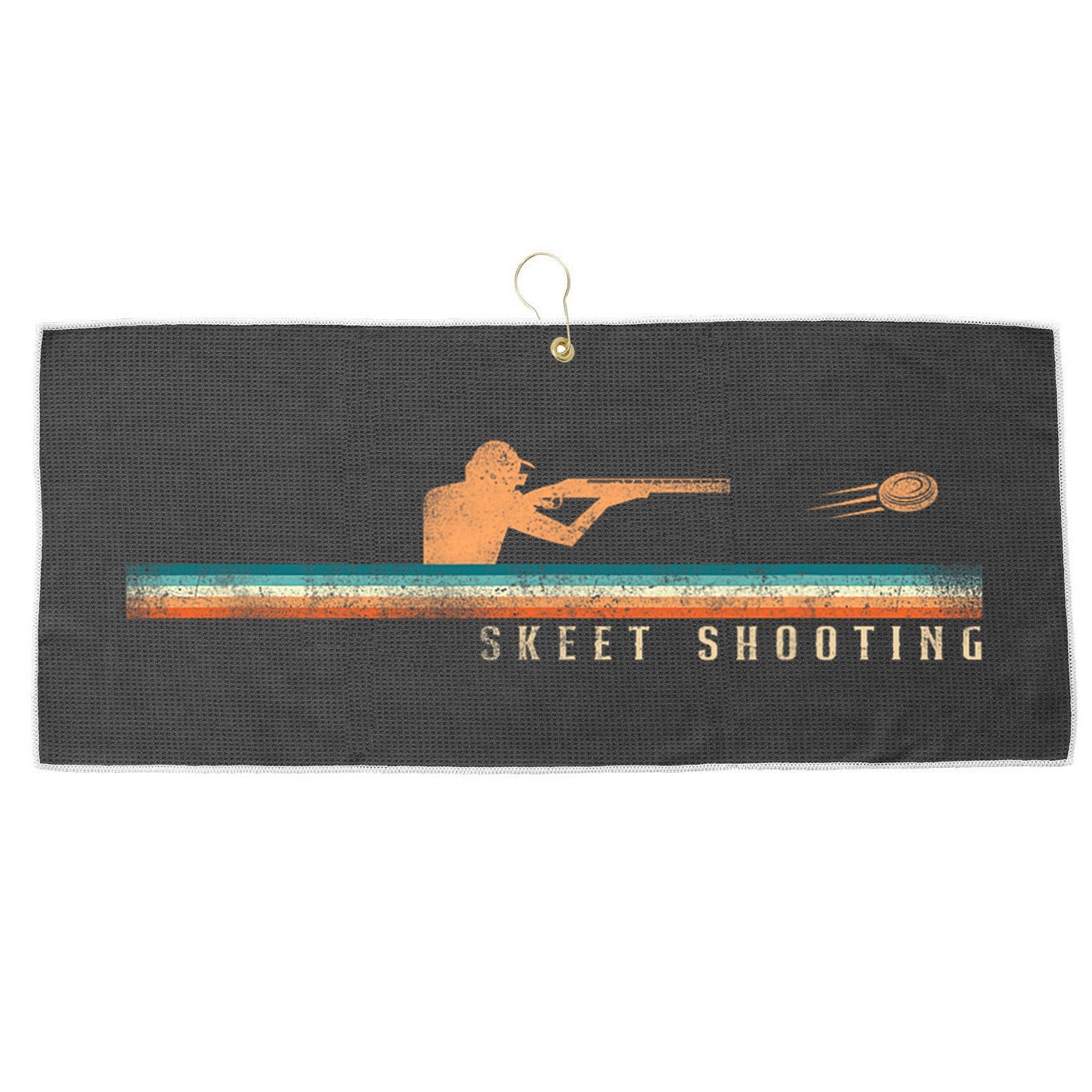 Shotgun Skeet Trap Clay Pigeon Shooting Retro Vintage Skeet Large Microfiber Waffle Golf Towel