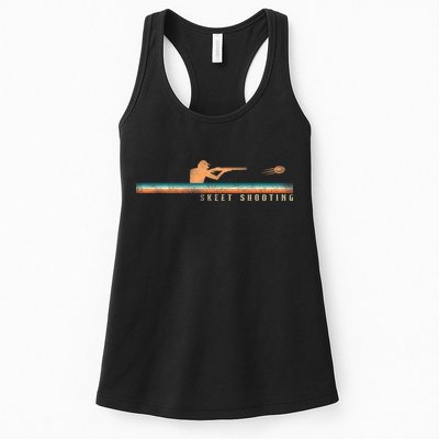 Shotgun Skeet Trap Clay Pigeon Shooting Retro Vintage Skeet Womens Tank Top