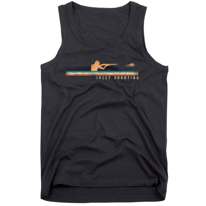 Shotgun Skeet Trap Clay Pigeon Shooting Retro Vintage Skeet Tank Top