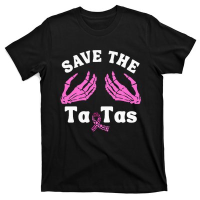 Skeleton Save The Tatas Unique Breast Cancer Awareness T-Shirt