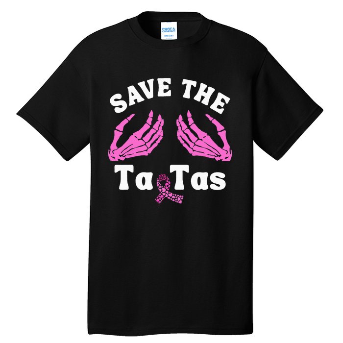 Skeleton Save The Tatas Unique Breast Cancer Awareness Tall T-Shirt