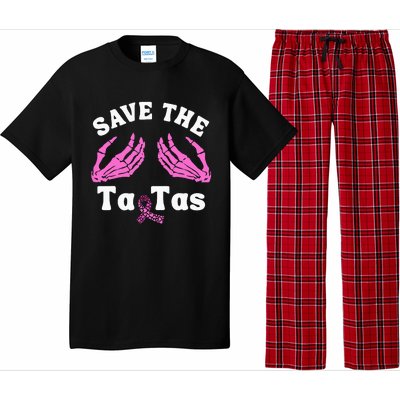 Skeleton Save The Tatas Unique Breast Cancer Awareness Pajama Set