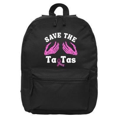 Skeleton Save The Tatas Unique Breast Cancer Awareness 16 in Basic Backpack