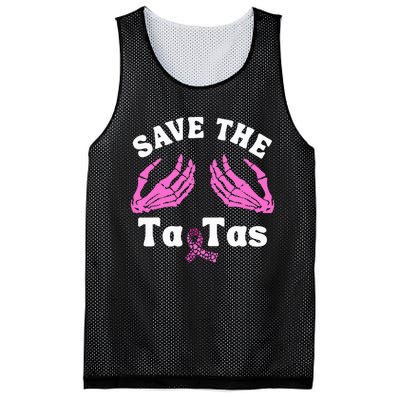 Skeleton Save The Tatas Unique Breast Cancer Awareness Mesh Reversible Basketball Jersey Tank