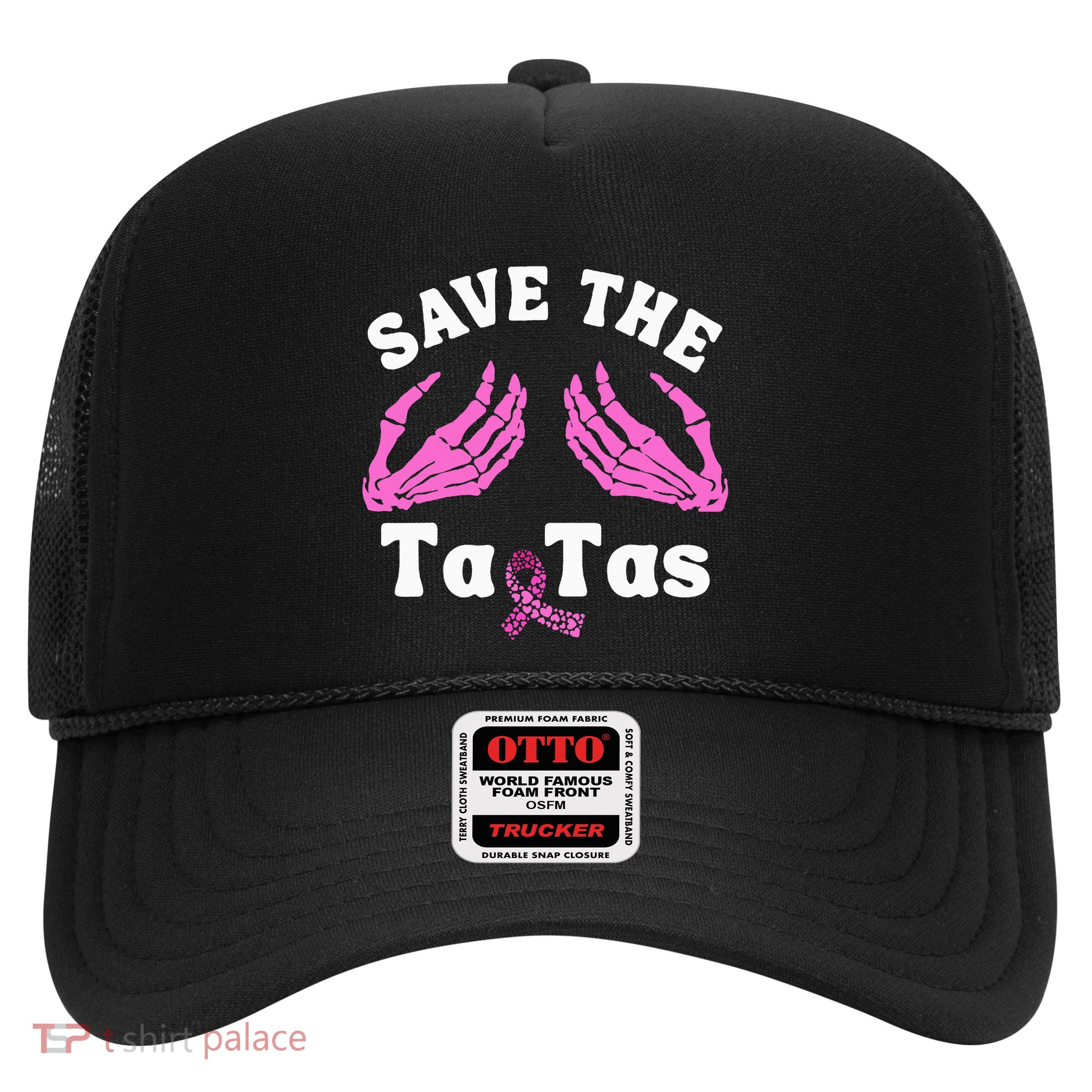 Skeleton Save The Tatas Unique Breast Cancer Awareness Trucker Hat