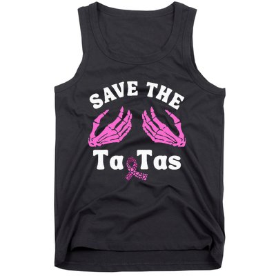 Skeleton Save The Tatas Unique Breast Cancer Awareness Tank Top