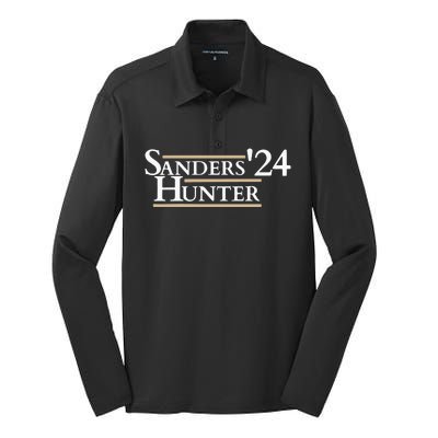 Shedeur Sanders Travis Hunter 2024 Colorado Football Coach Prime Game Silk Touch Performance Long Sleeve Polo