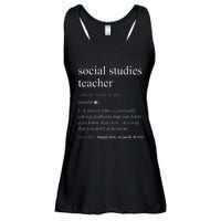 Social Studies Teacher Funny Dictionary Definition Ladies Essential Flowy Tank