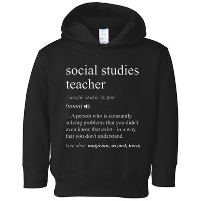 Social Studies Teacher Funny Dictionary Definition Toddler Hoodie