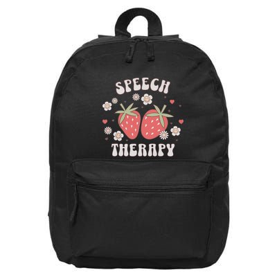 Strawberry Speech Therapy Speech Language Pathologist Grad 16 in Basic Backpack