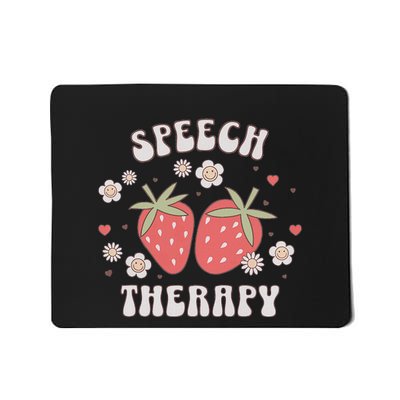 Strawberry Speech Therapy Speech Language Pathologist Grad Mousepad
