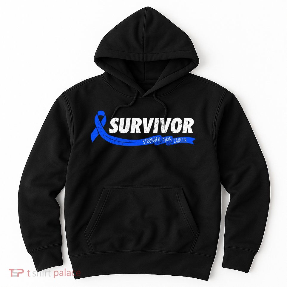 Survivor Stronger Than Cancer Colon Cancer Awareness Gift Hoodie