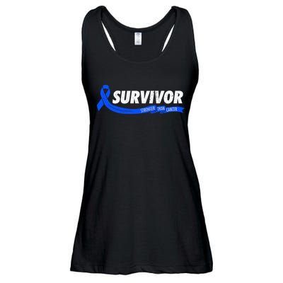 Survivor Stronger Than Cancer Colon Cancer Awareness Gift Ladies Essential Flowy Tank