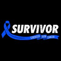 Survivor Stronger Than Cancer Colon Cancer Awareness Gift Flatbill Hat