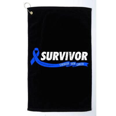 Survivor Stronger Than Cancer Colon Cancer Awareness Gift Golf Towel