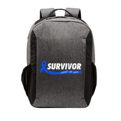 Survivor Stronger Than Cancer Colon Cancer Awareness Gift Vector Backpack