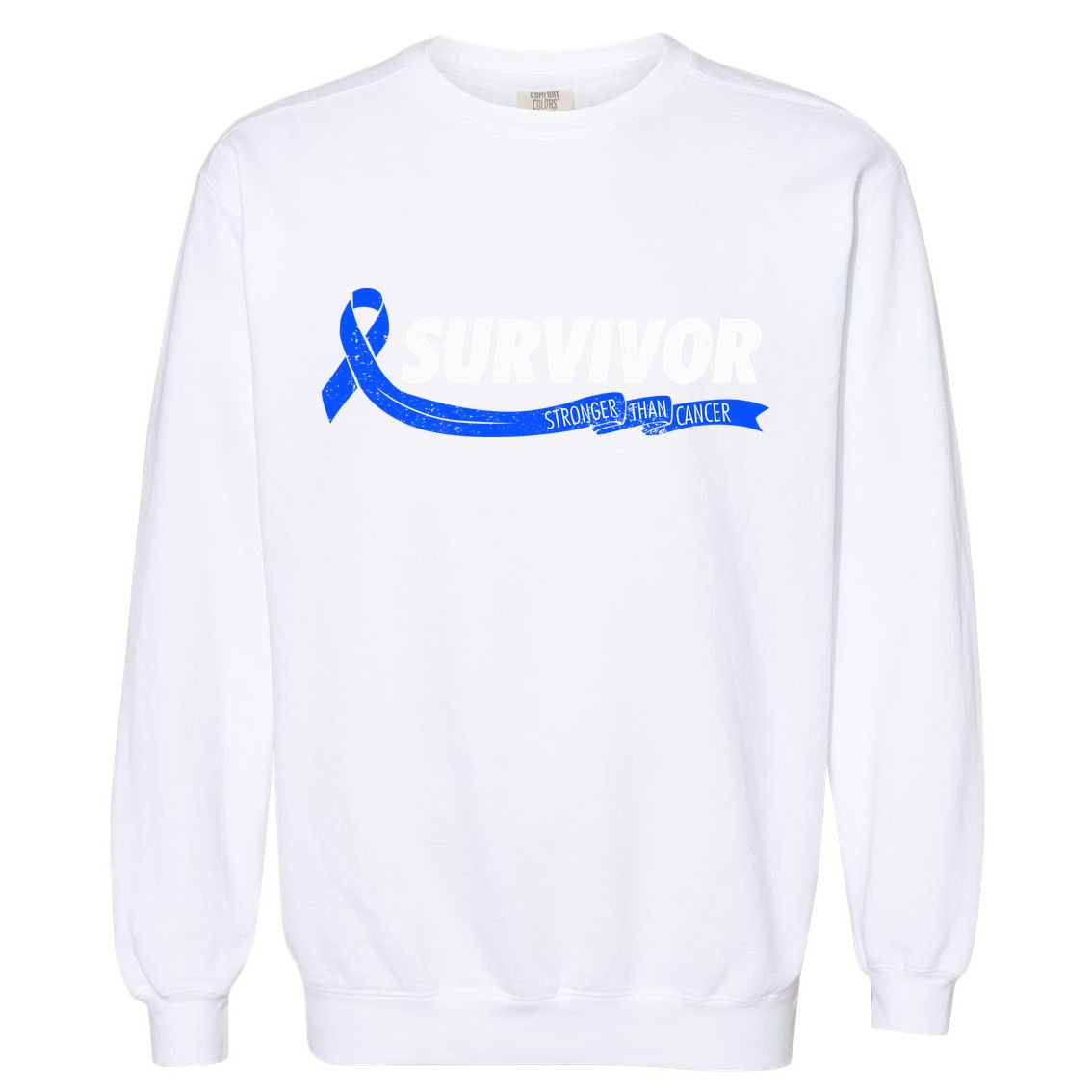 Survivor Stronger Than Cancer Colon Cancer Awareness Gift Garment-Dyed Sweatshirt